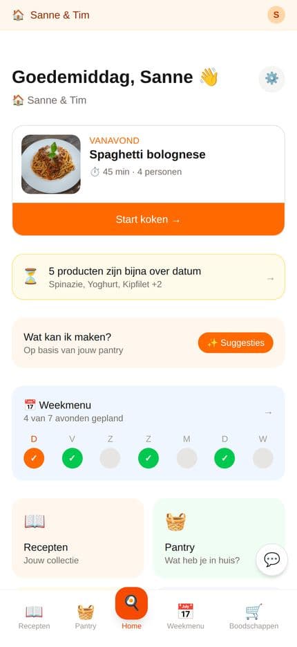 Wat eten we vanavond
